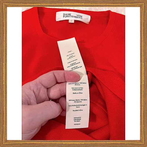 DVF Wool Sweater w/Cut-Out Back Design  (EUC) - Picture 8 of 9
